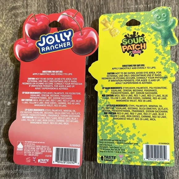 🍒🍋‍🟩 Jolly Rancher & Sour Patch Balm and Gloss Sets🍋‍🟩🍒 - Picture 4 of 4